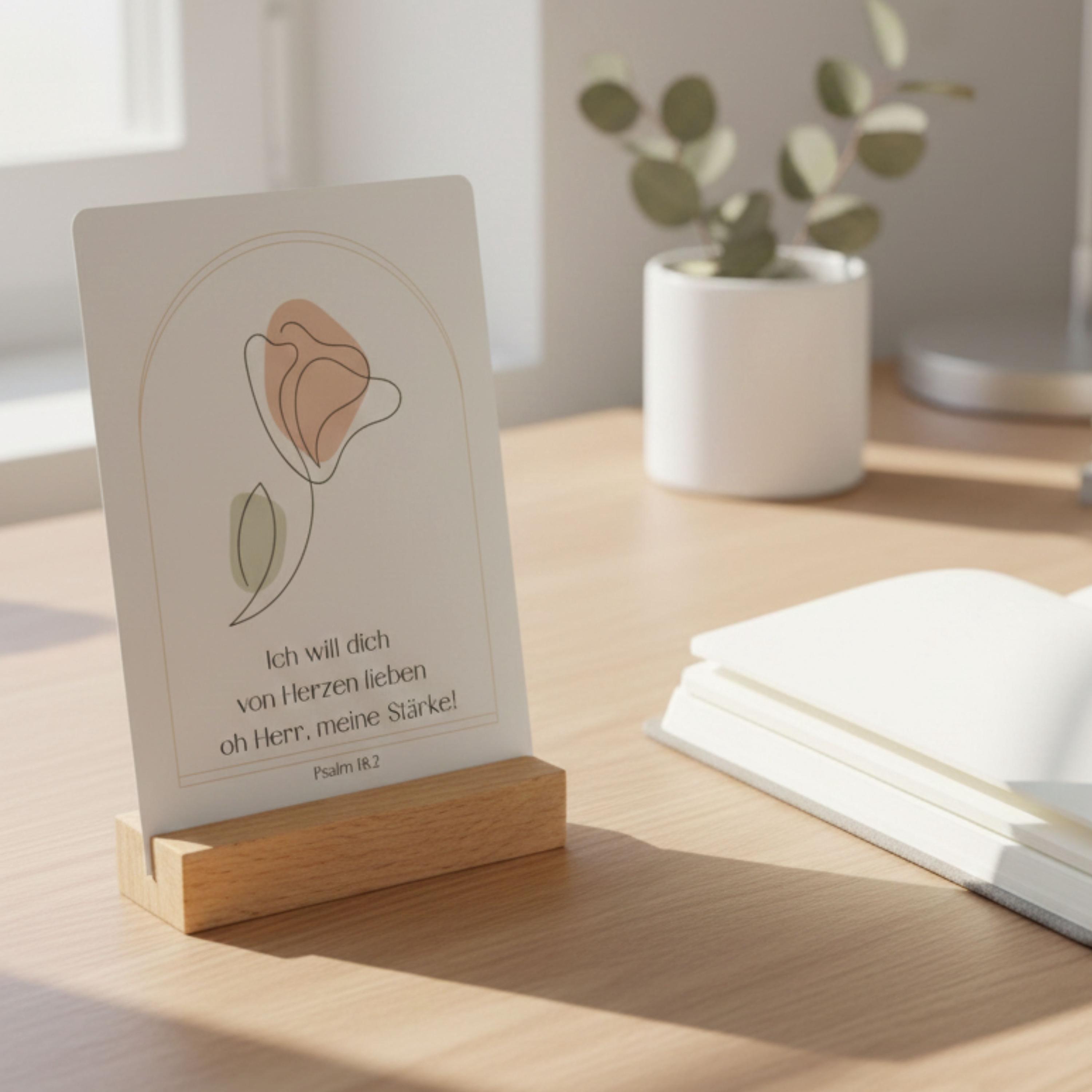 Karte A6 I Psalm 18,2 I Postkarte I Klappkarte I Christlich I Glaube