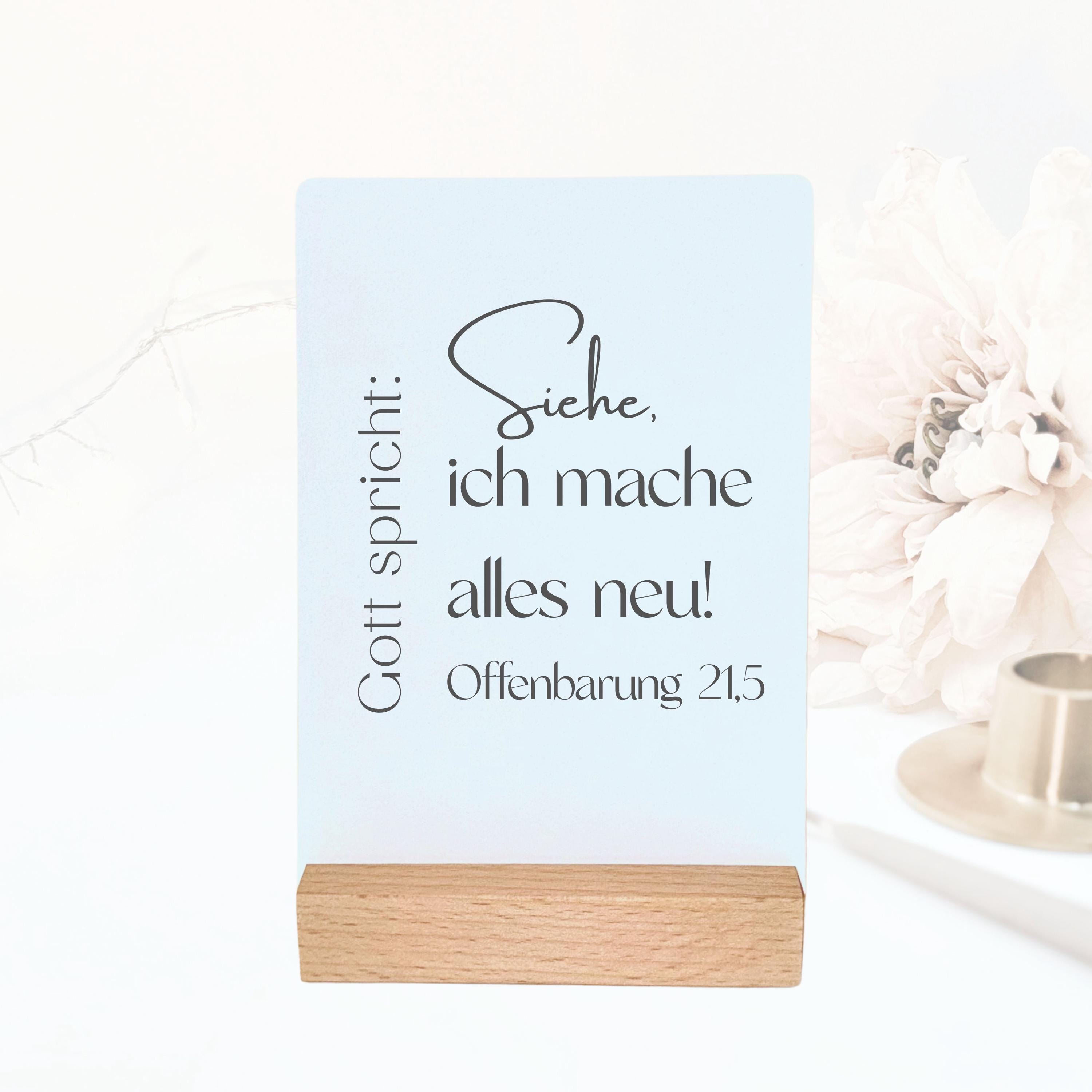 Jahreslosung 2026 I Offenbarung 21,5 I Postkarte I Klappkarte I Christlich I Glaube